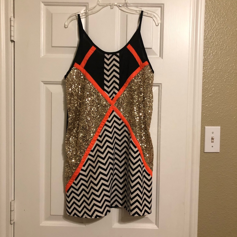 Sequin Black Cocktail Dress